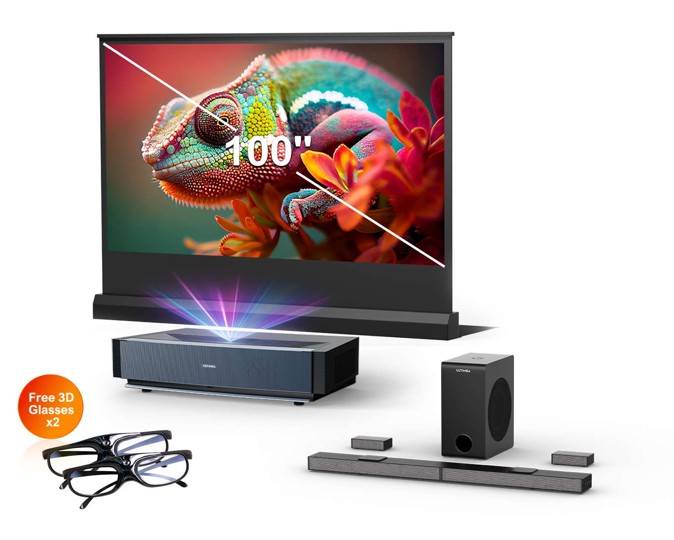 Thor T60 + Nova S80 + Laser TV Floor Rising Screen Bundle