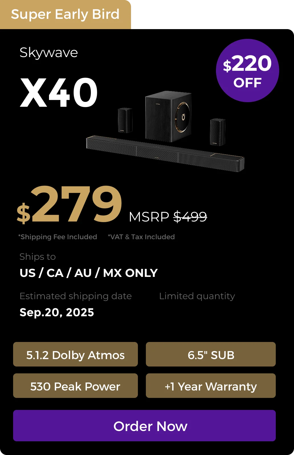 Skywave X40 5.1.2 Soundbar