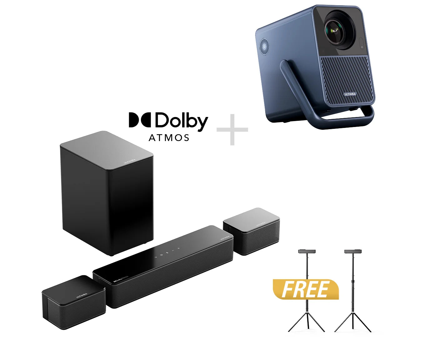 Poseidon E40 Projector & Poseidon D60 Soundbar Bundle