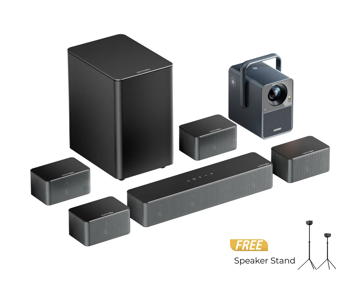Poseidon E40 Projector & Poseidon D70 Soundbar Bundle
