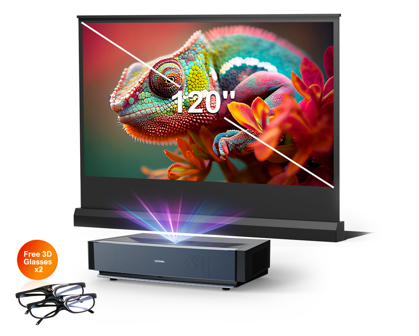 Thor T60 & Laser TV Floor Rising Screen