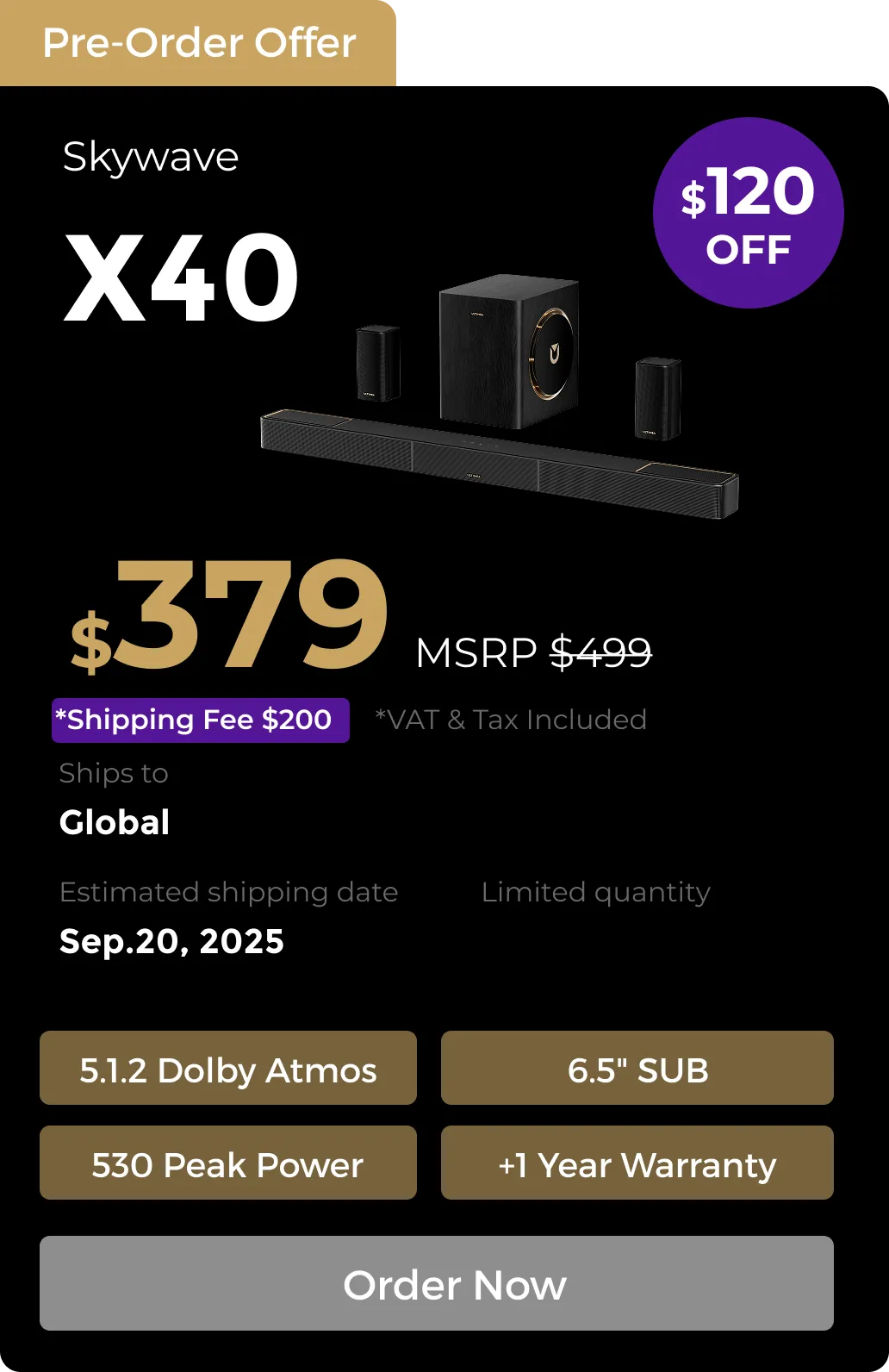 Skywave X40 5.1.2 Soundbar
