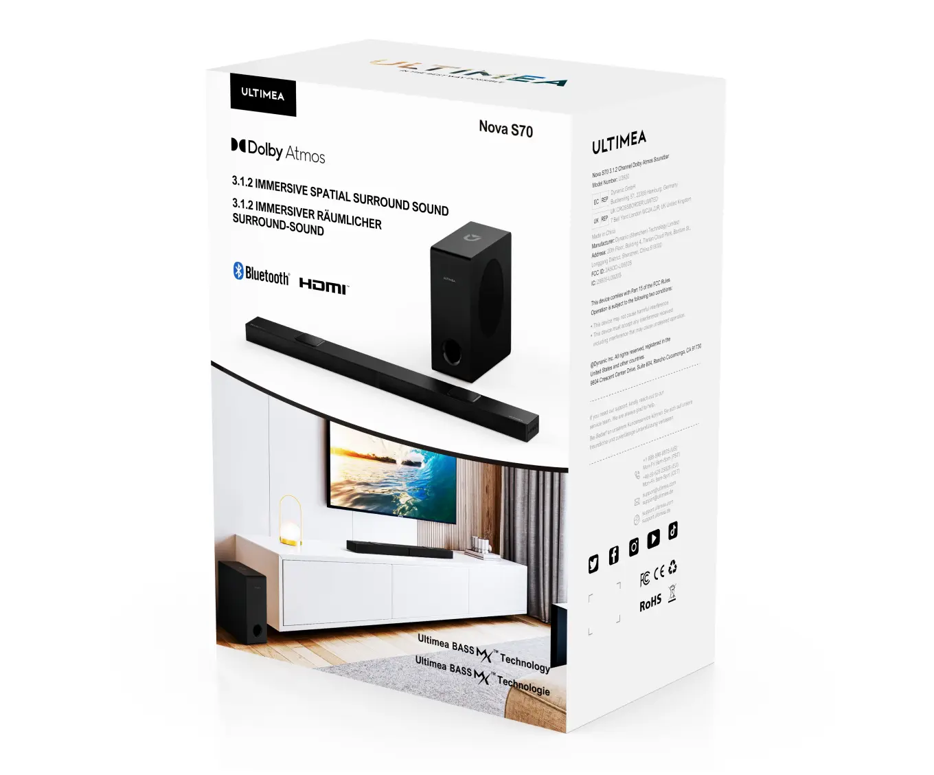 Nova S70 3.1.2 Dolby Atmos Soundbar