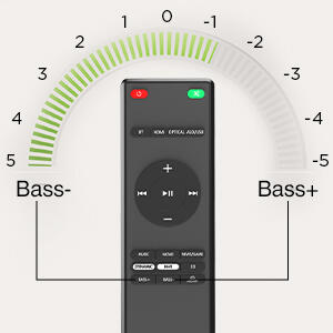 Control bass sound with remote control