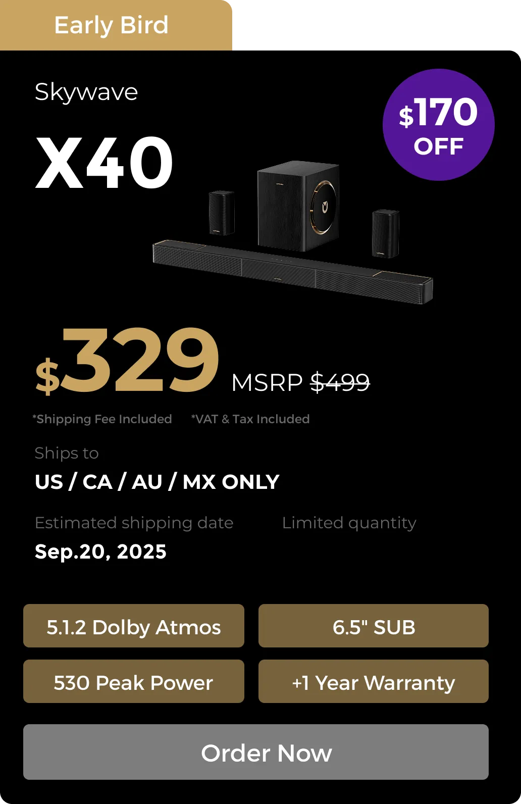 Skywave X40 5.1.2 Soundbar