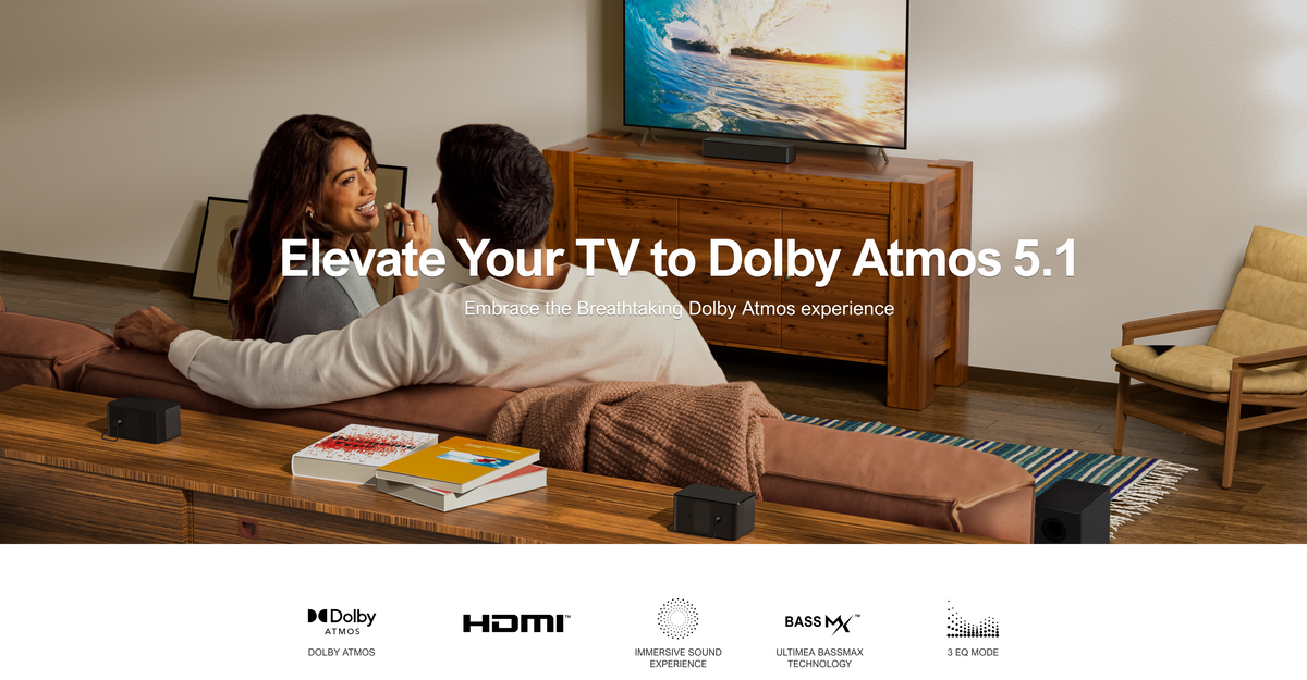 ULTIMEA Poseidon D60 | 5.1 Dolby Atmos Surround Soundbar ULTIMEA Poseidon D60 | 5.1 Dolby Atmos Surround Soundbar