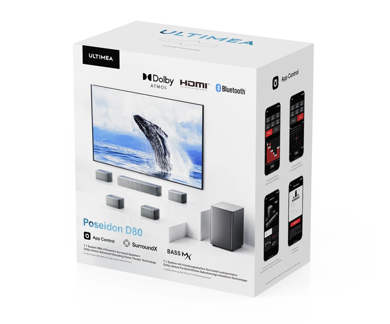 ULTIMEA Poseidon D80 | 7.1 Dolby Atmos Surround Soundbar