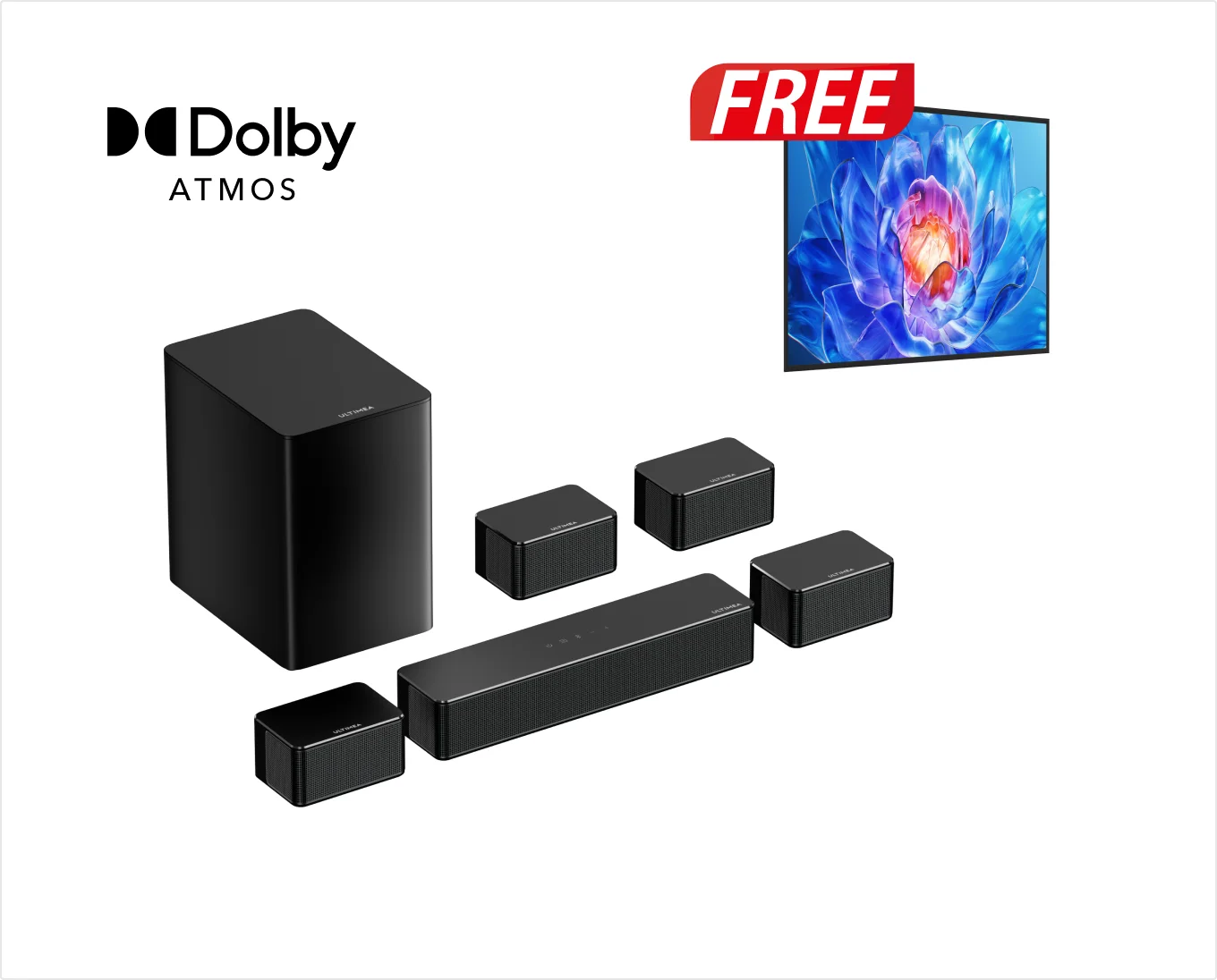 ULTIMEA Poseidon D80 | 7.1 Dolby Atmos Surround Soundbar