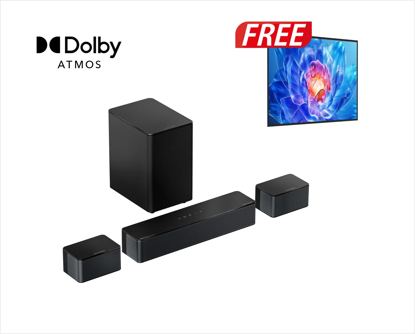ULTIMEA Poseidon D60 | 5.1 Dolby Atmos Surround Soundbar ULTIMEA Poseidon D60 | 5.1 Dolby Atmos Surround Soundbar