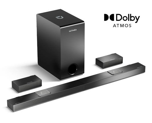 ULTIMEA 5.1 Dolby Atmos Sound Bar, 410W Surround Sound Bar for TV with  Wireless Subwoofer, 3D Surround Sound System, Surround and Bass Adjustable  Home Theater Systems TV Speakers, Poseidon D60 , 2023 