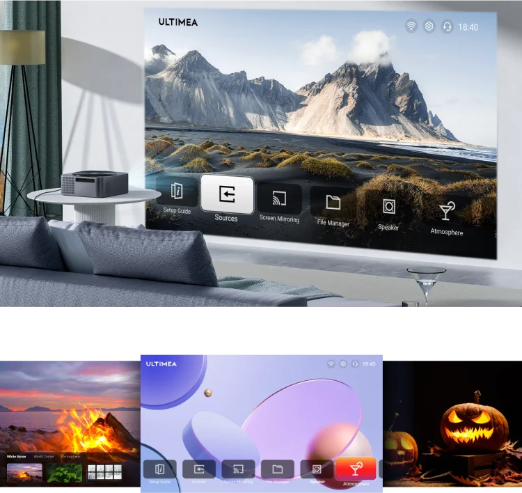 Ultimea Apollo P40 | Native 1080P Smart Projector with 4K Support
