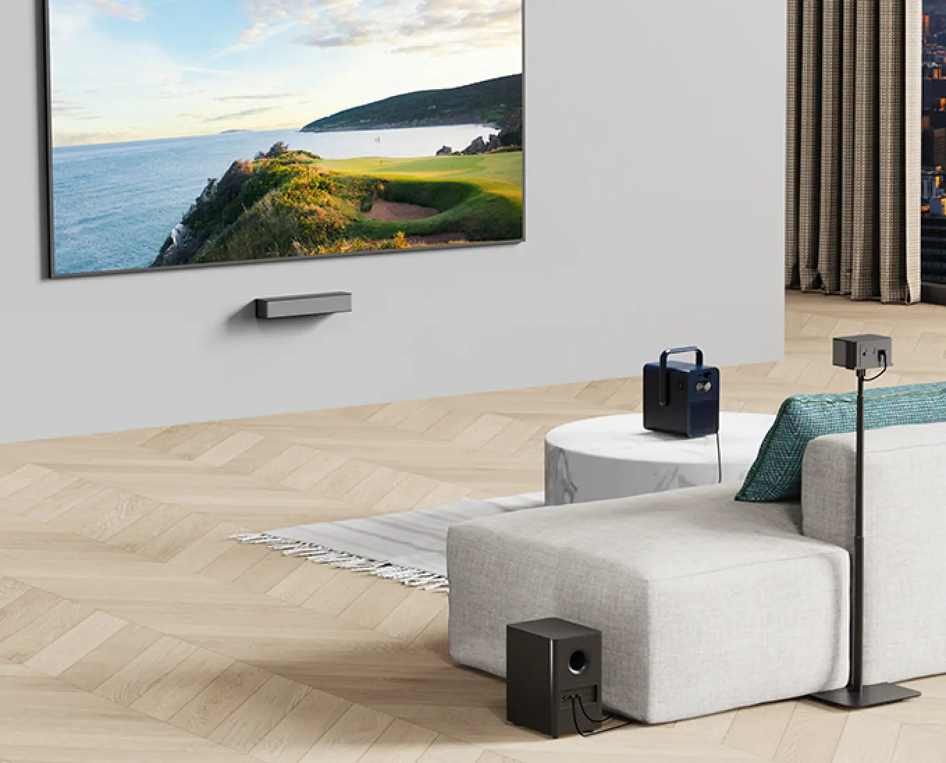 Poseidon E40 Projector & Poseidon D60 Soundbar Bundle