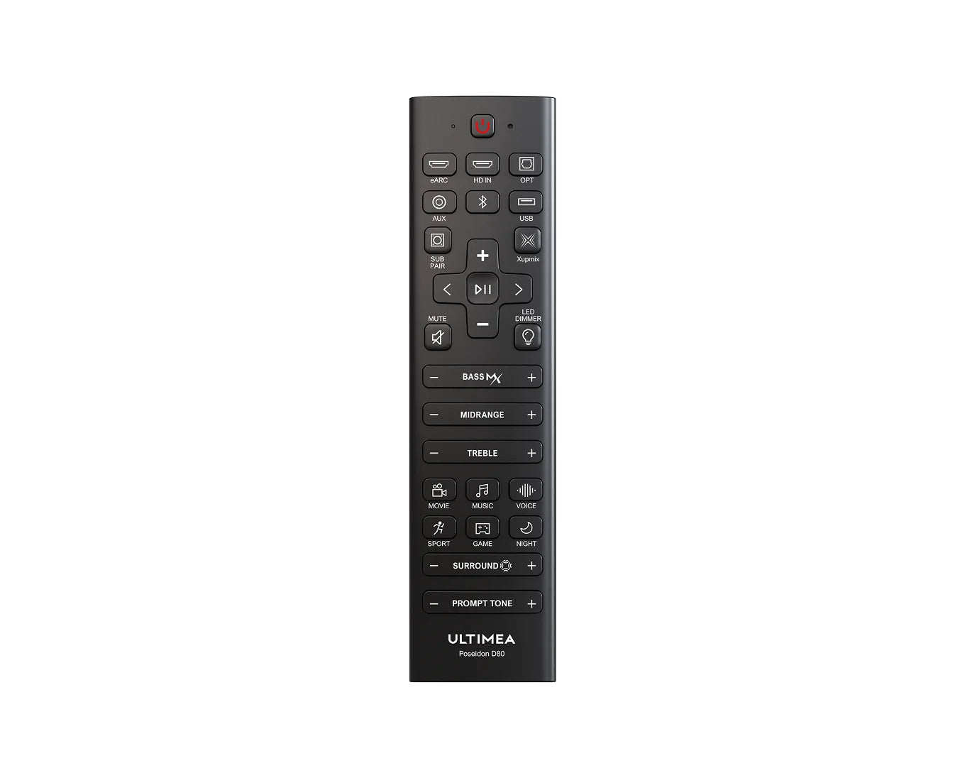 Poseidon D80 Soundbar Remote Control