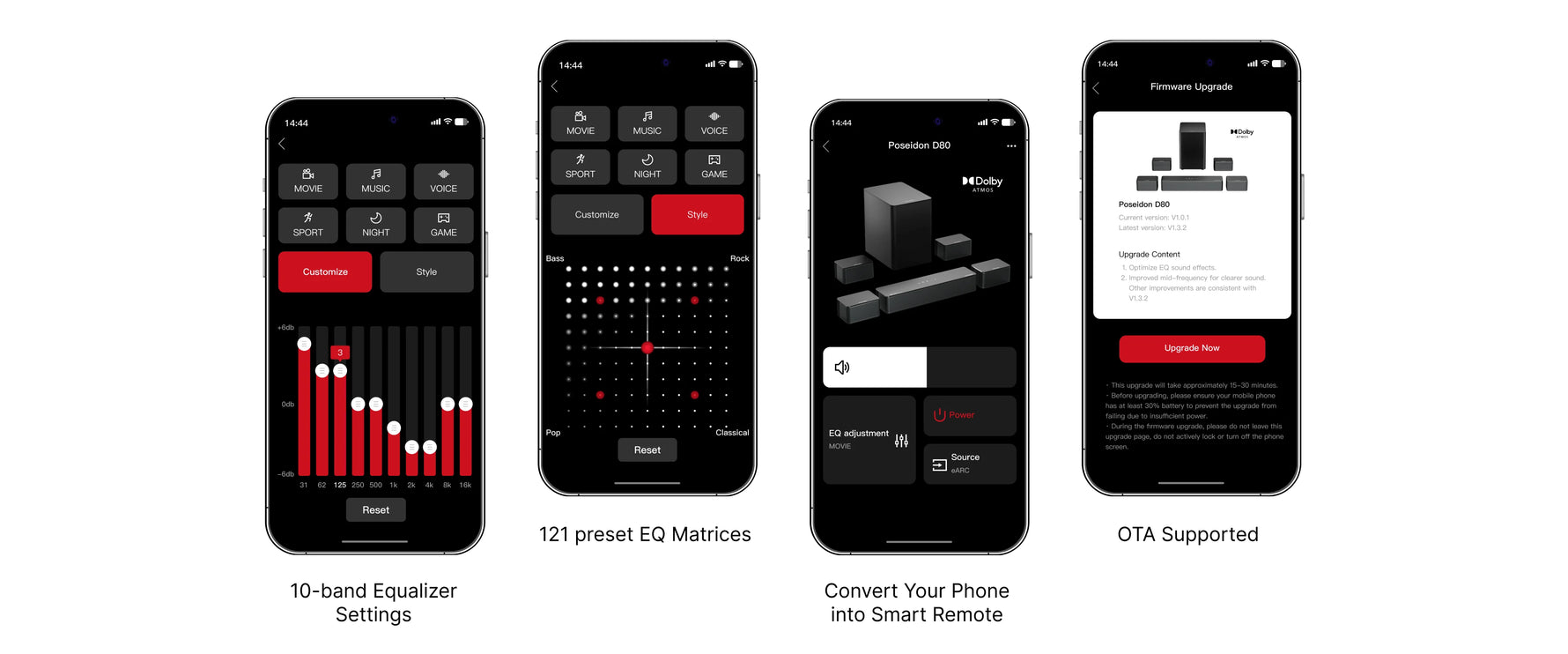 Zvukový systém Ultimea Poseidon D80 7.1 – Úžasný zážitok z domáceho kina 6 Ovládanie pomocou aplikácie Ultimea Poseidon D80