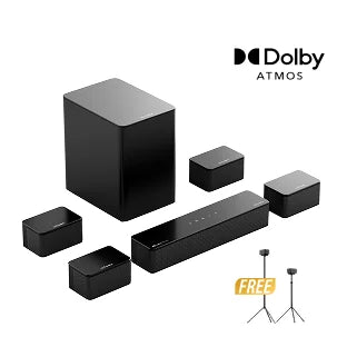 Poseidon D80 Dolby Atmos Soundbar + Free Gift