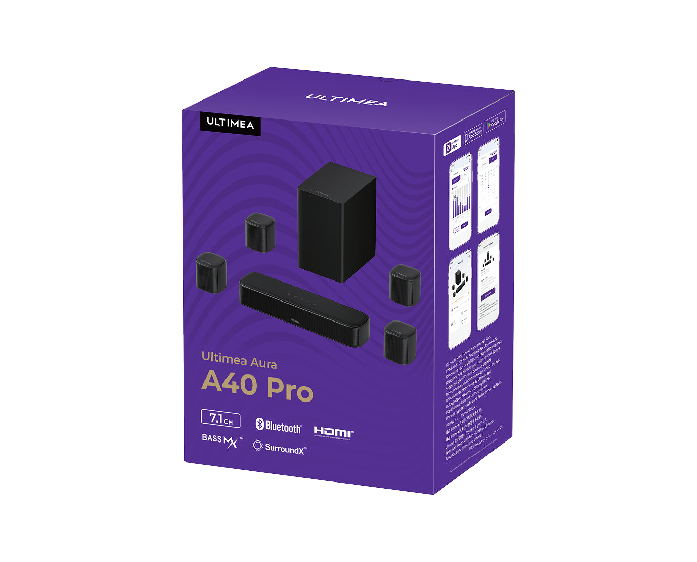Aura A40 Pro 7.1 Soundbar with App Control Aura A40 Pro 7.1 Soundbar with App Control