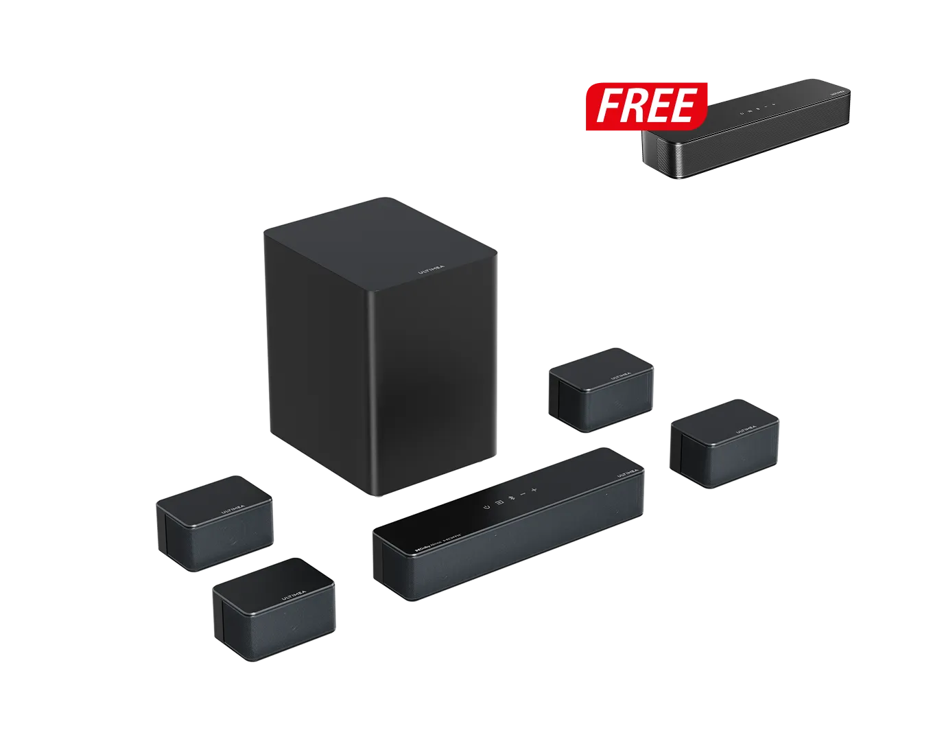 Poseidon D80 Dolby Atmos Soundbar + Free Gift